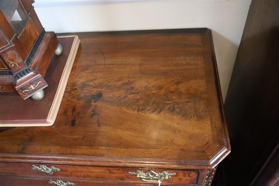 A George III mahogany Chippendale period dressing chest W.3ft 4in. D.1ft 9in. H.2ft 8in.